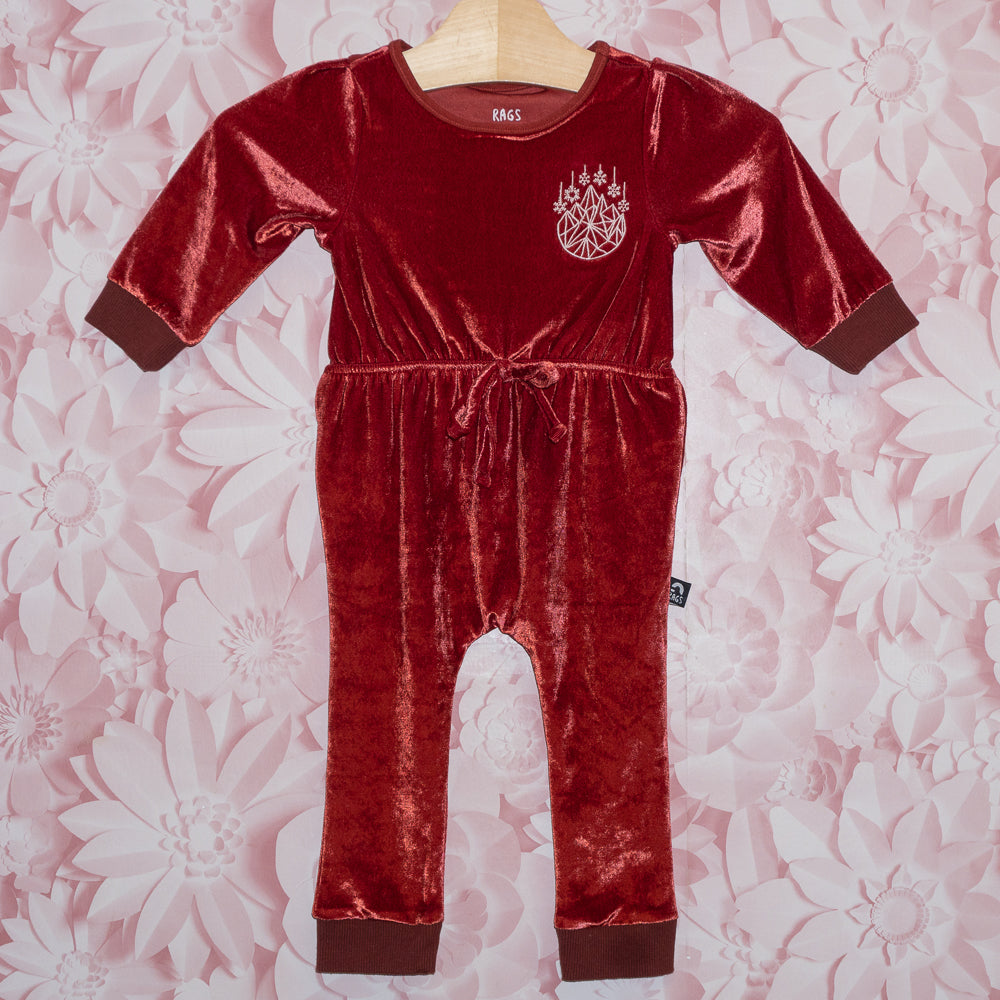 Velour Romper Size 6-12m