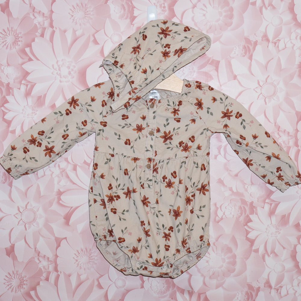 Corduroy Onesie & Bonnet Size 18m