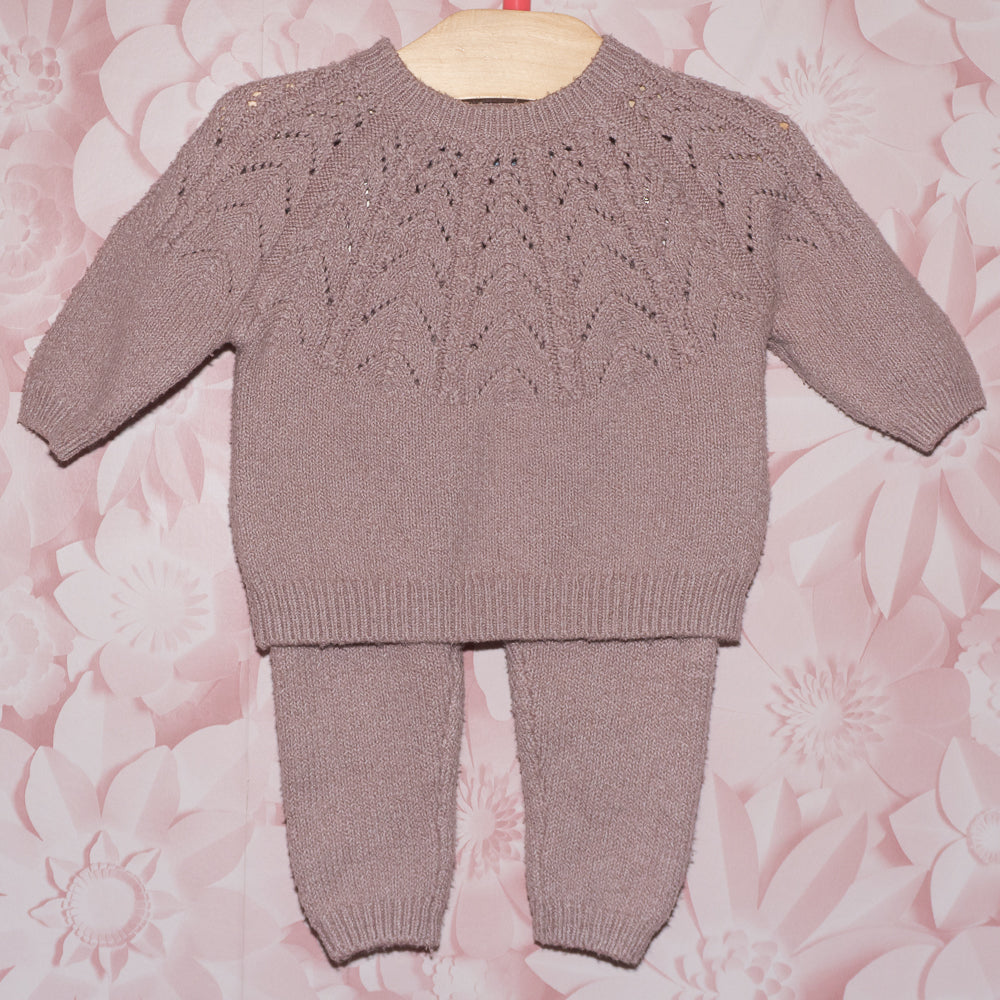 Pink Knit Set Size 0-3m