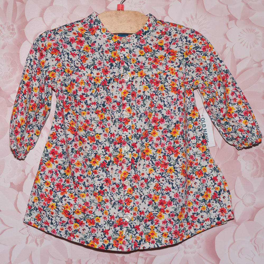 NWT Floral Blouse Size 6-12m