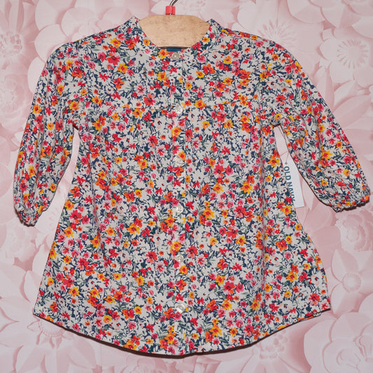NWT Floral Blouse Size 6-12m