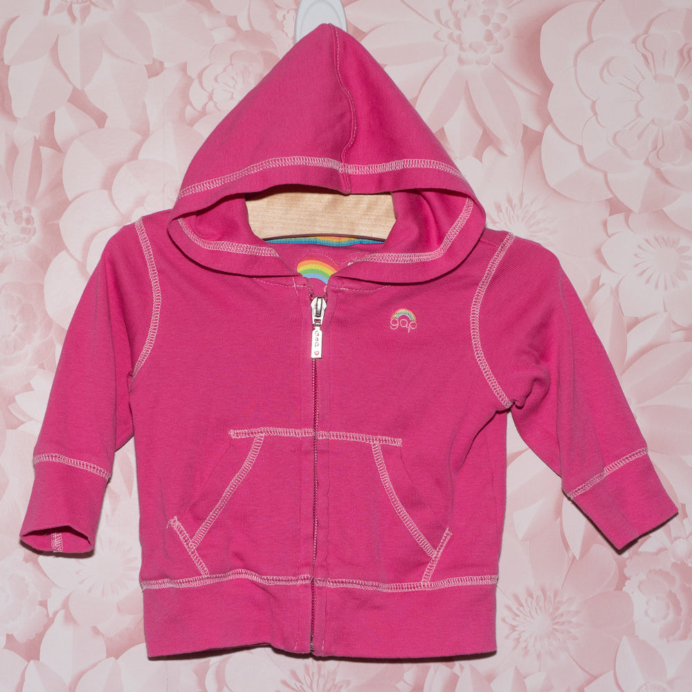 2006 Gap Rainbow Zip Hoodie Size 3-6m