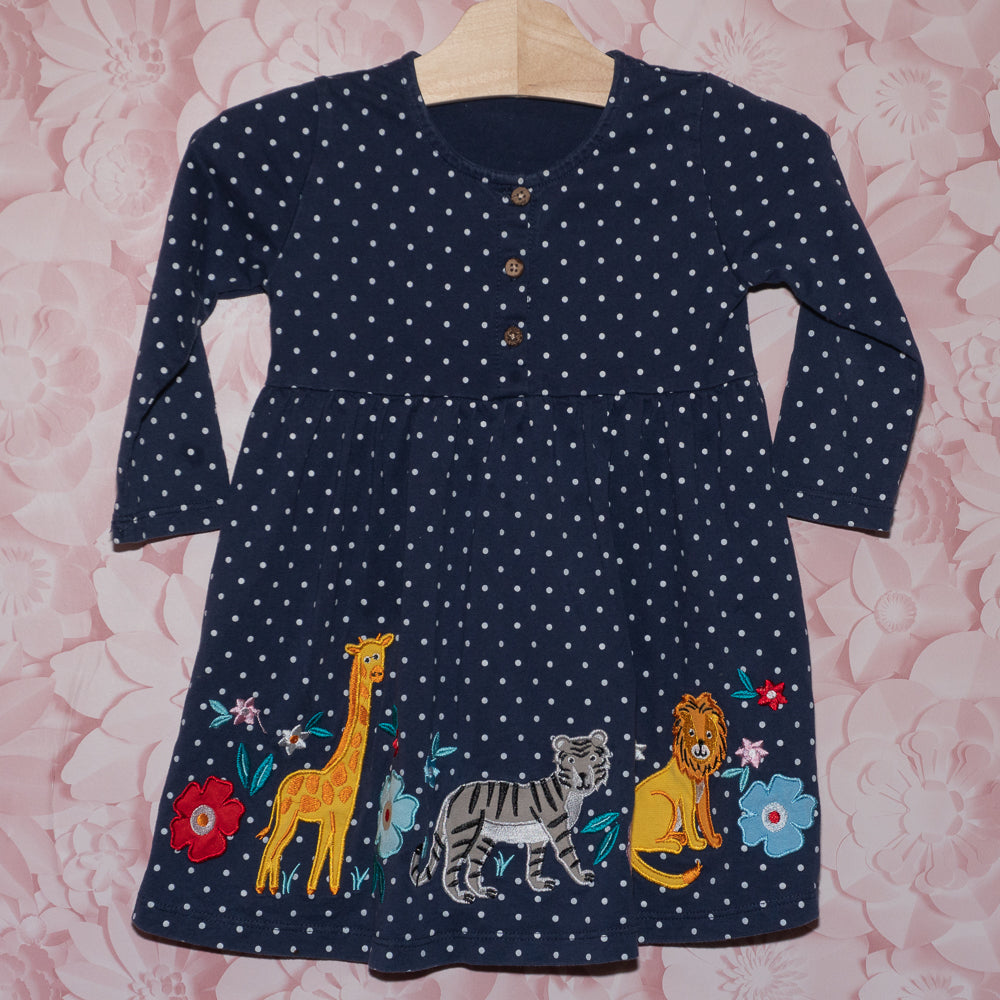 Lions and Tigers and Giraffes Dress Size 3Y