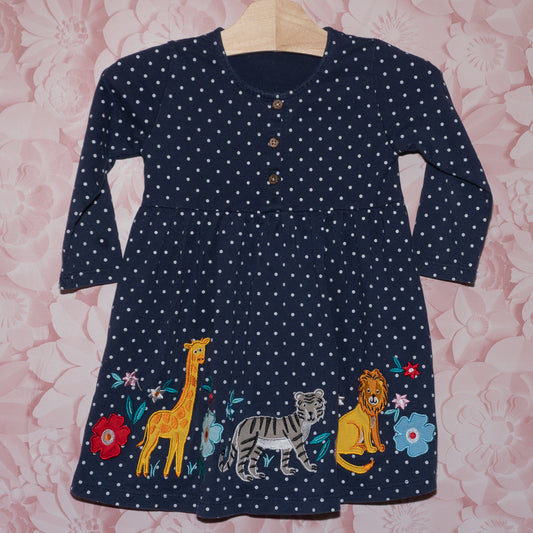Lions and Tigers and Giraffes Dress Size 3Y