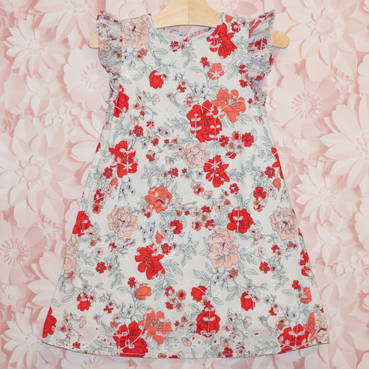 Floral Eyelet Dress Size 5