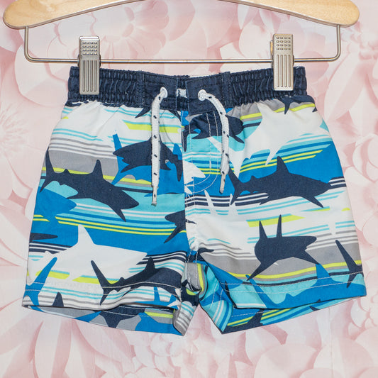 Shark Swim Trunks Size 3-6m