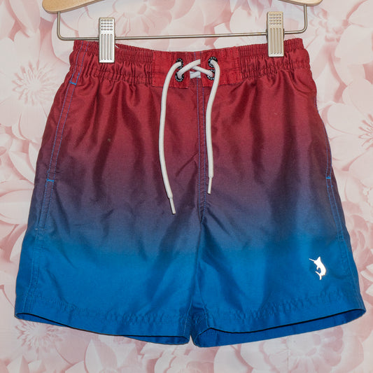 Red Blue Swim Trunks Size 5