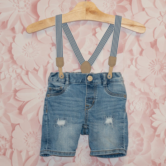 Suspender Shorts Size 4-6m