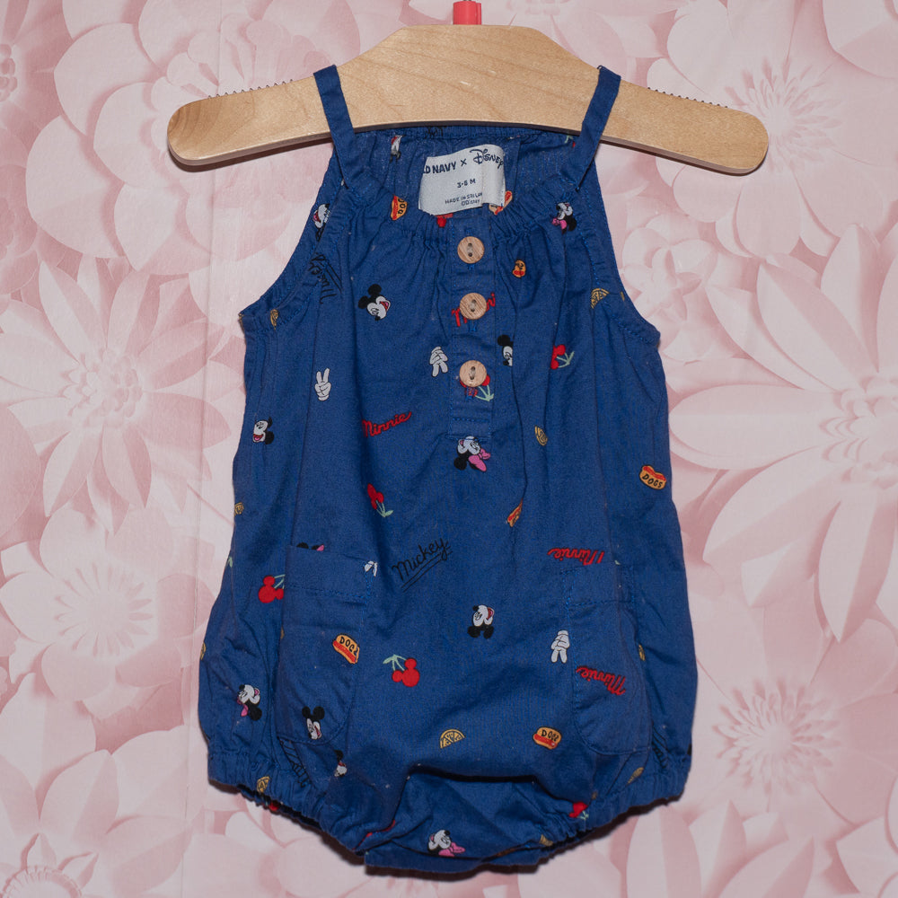 Minnie Mouse Sleeveless Romper Size 3-6m