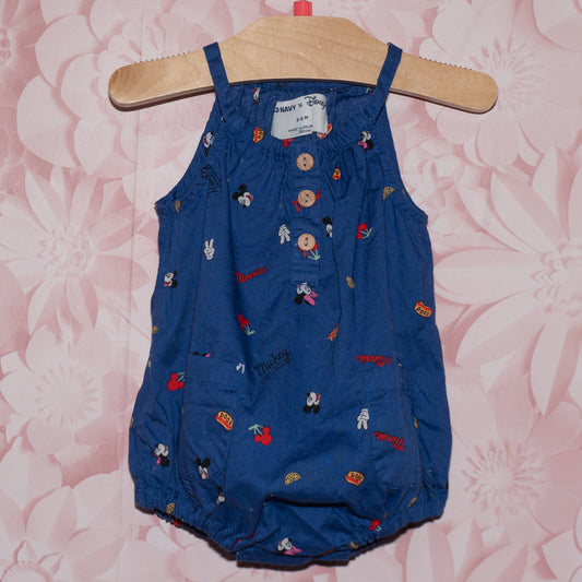 Minnie Mouse Sleeveless Romper Size 3-6m