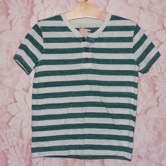 Green Striped Tee Size 6/7