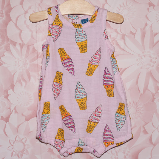 Ice Cream Shortie Romper Size 3-6m