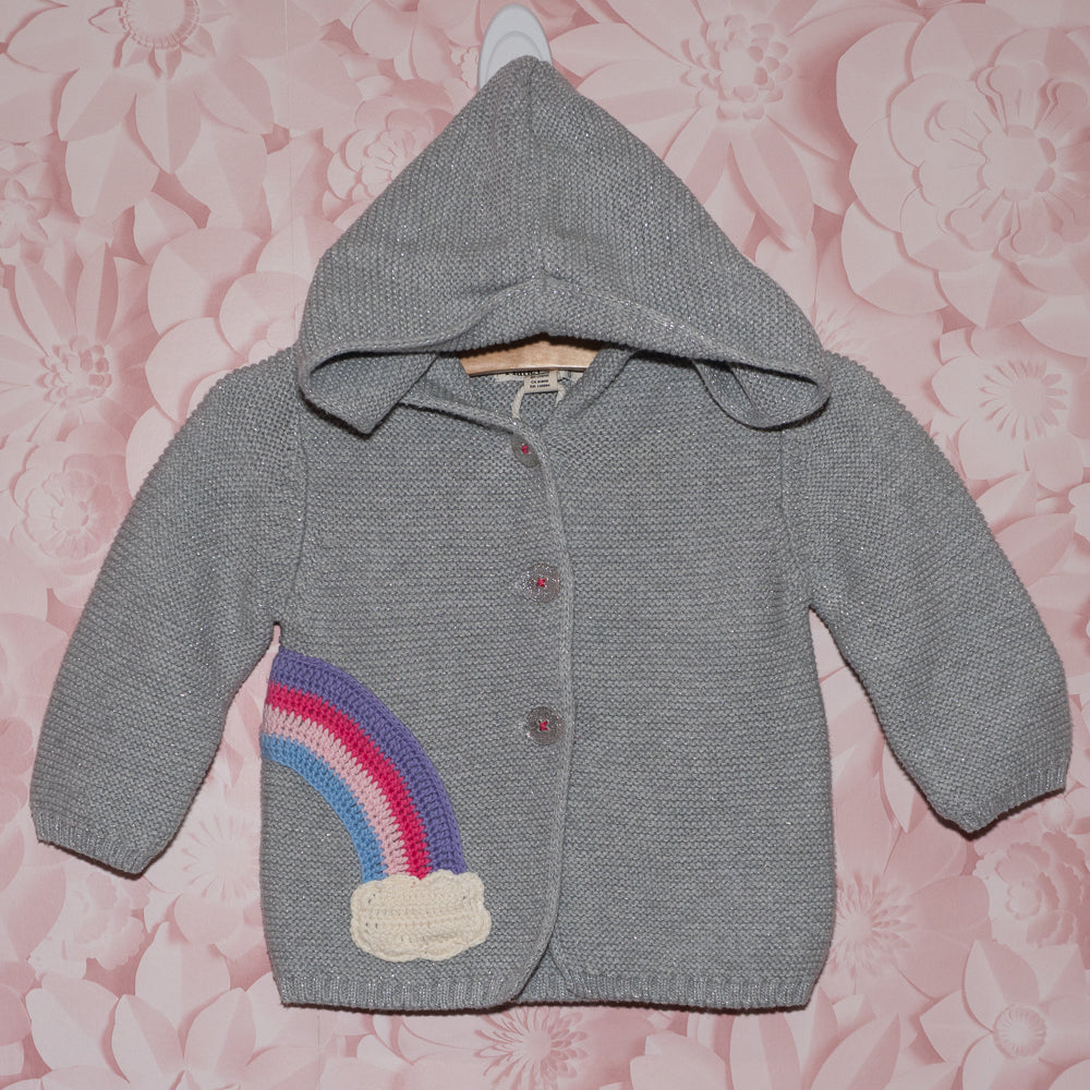 Sparkly Rainbow Cardigan Size 6-9m