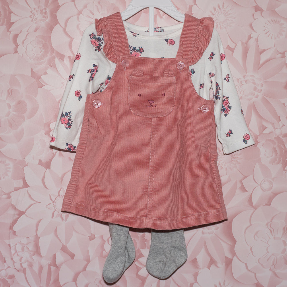 NWOT Corduroy Dress Set Size 6m