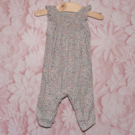 Light Floral Romper Size 6m