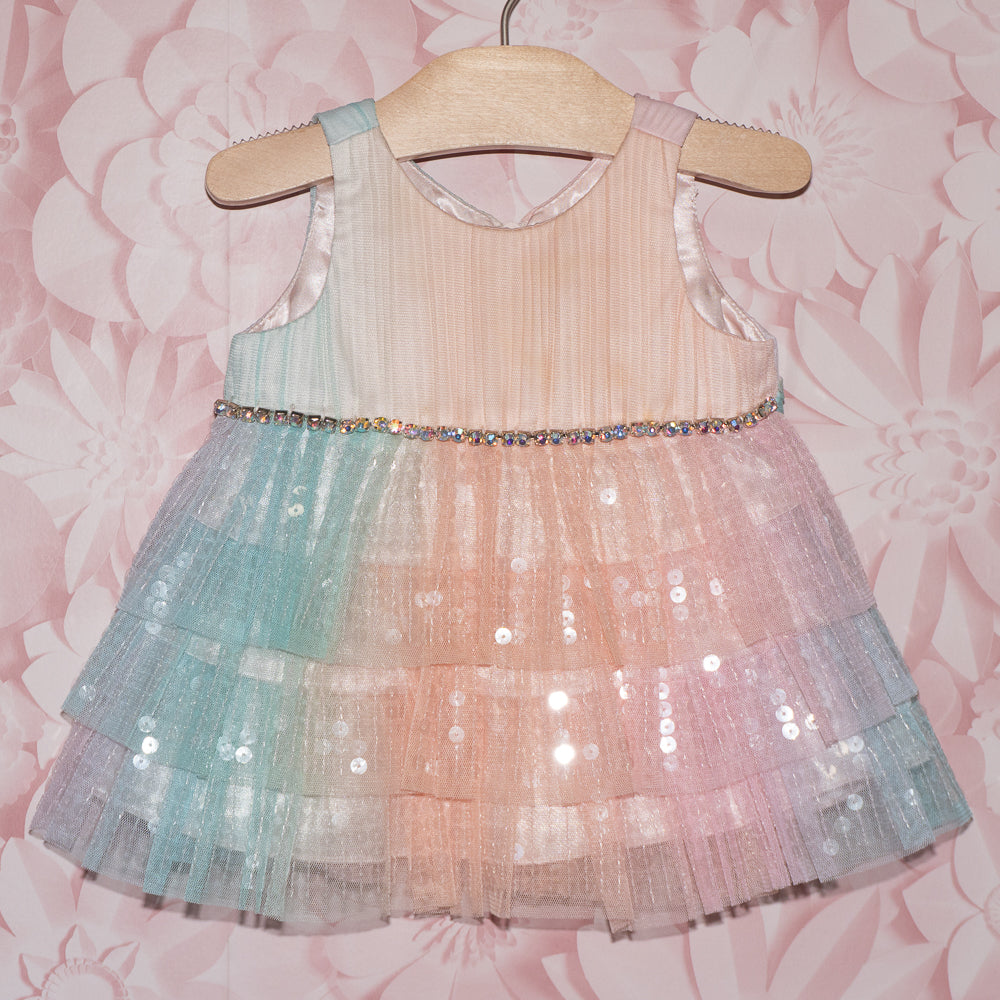 Pastel Sequin Dress Size 3m