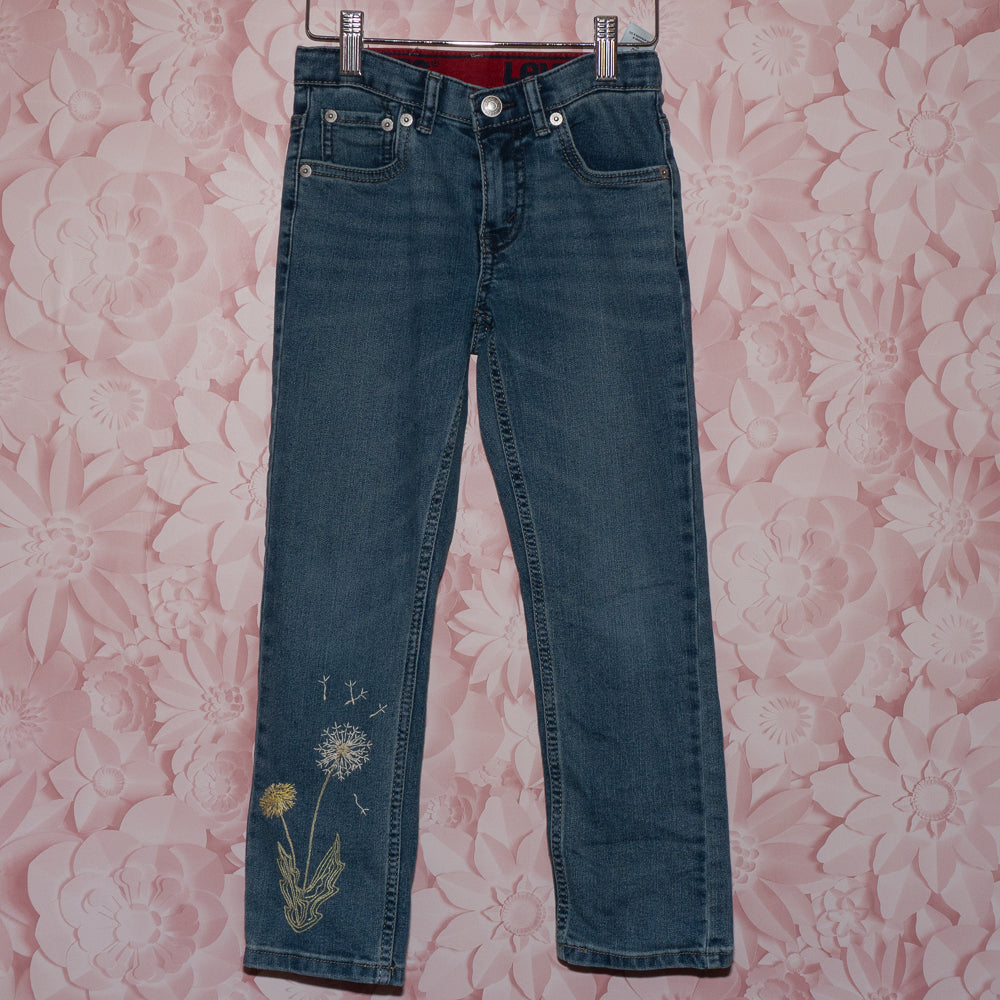 Dandelion Embroidered Jeans Size 7