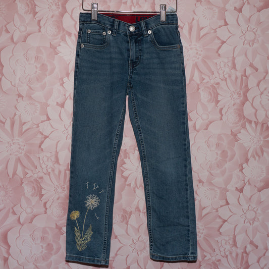 Dandelion Embroidered Jeans Size 7