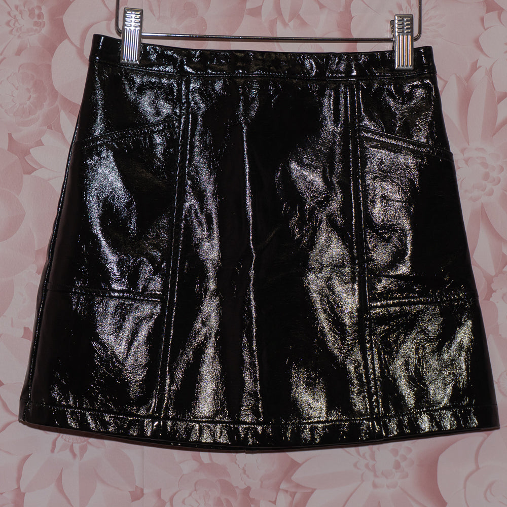 Shiny Faux Leather Skirt Size 8
