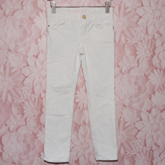 White Corduroy Skinny Pants Size 6
