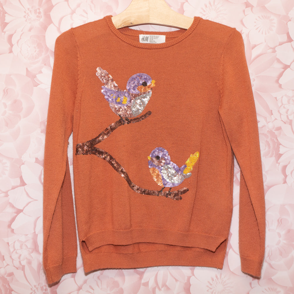 Sequin Bird Sweater Size 6x/7