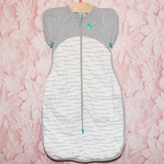 Gray & Writing 2.5 TOG Sleep Sack Size 3-6m