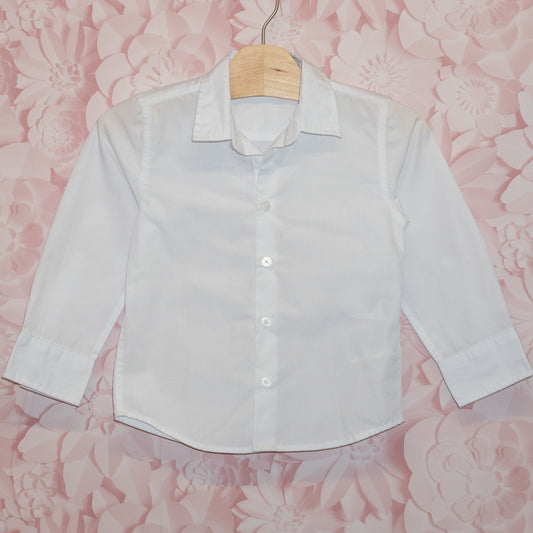 White Button Up Shirt Size 2T