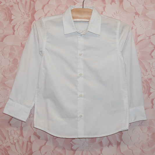 White Button Up Shirt Size 5T