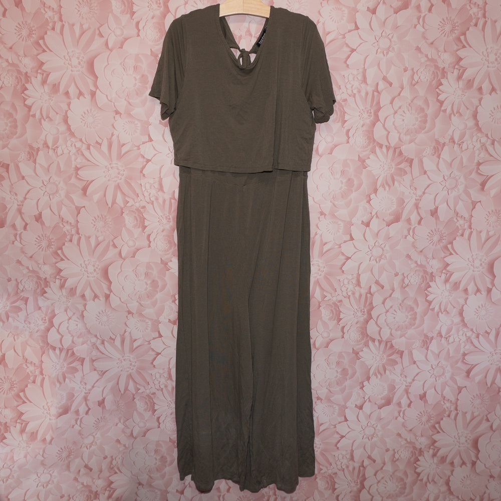Green Maternity/Nursing Romper Size 4