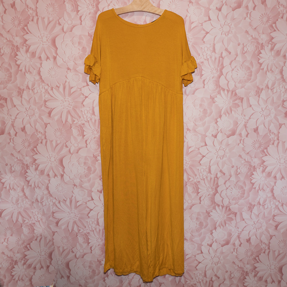 Yellow Maternity Romper Size 4