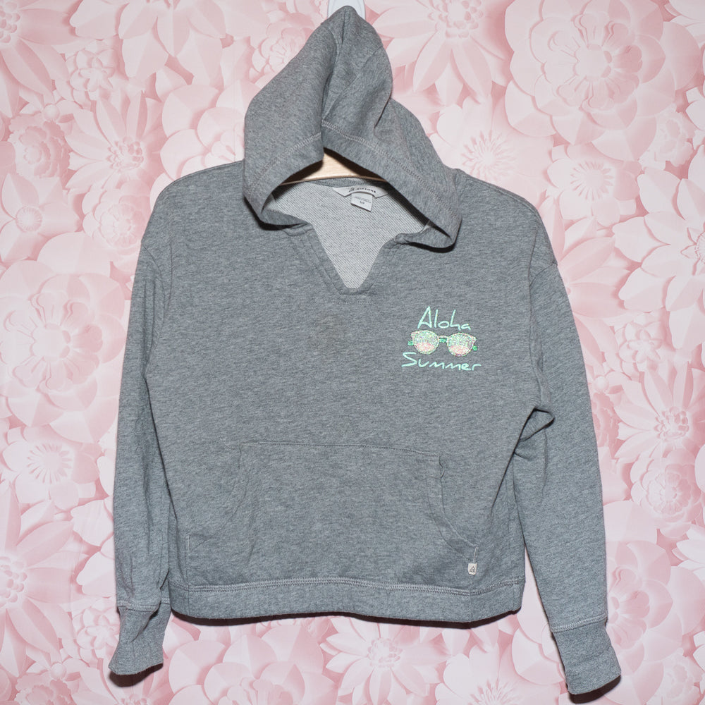 Aloha Summer Cropped Hoodie Size 7-8