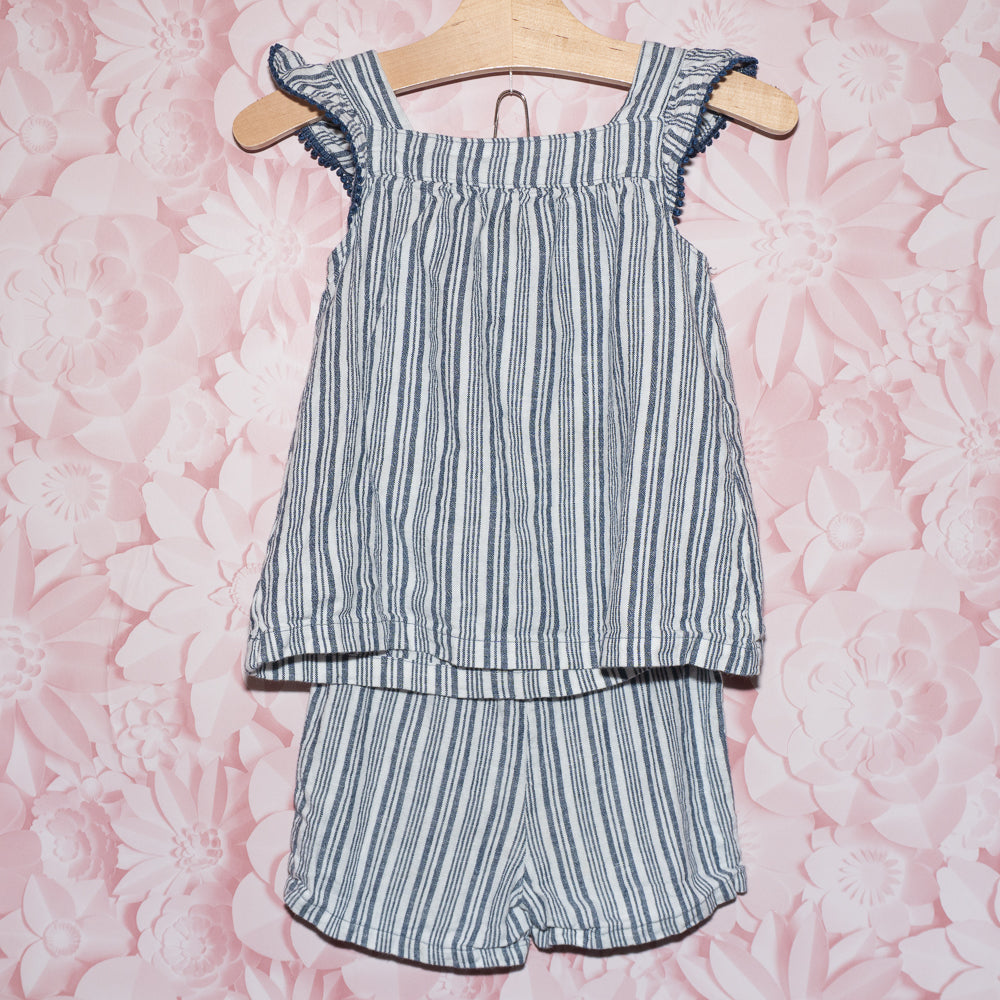 Striped Linen Blend Set Size 5T