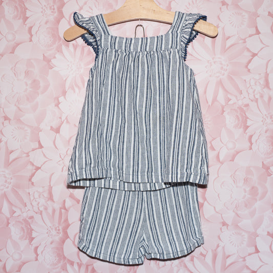 Striped Linen Blend Set Size 5T