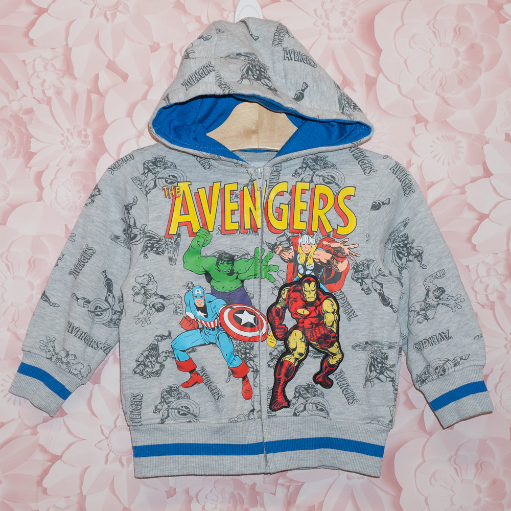 Avengers Zip Hoodie Size 3T