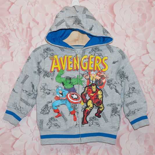 Avengers Zip Hoodie Size 3T