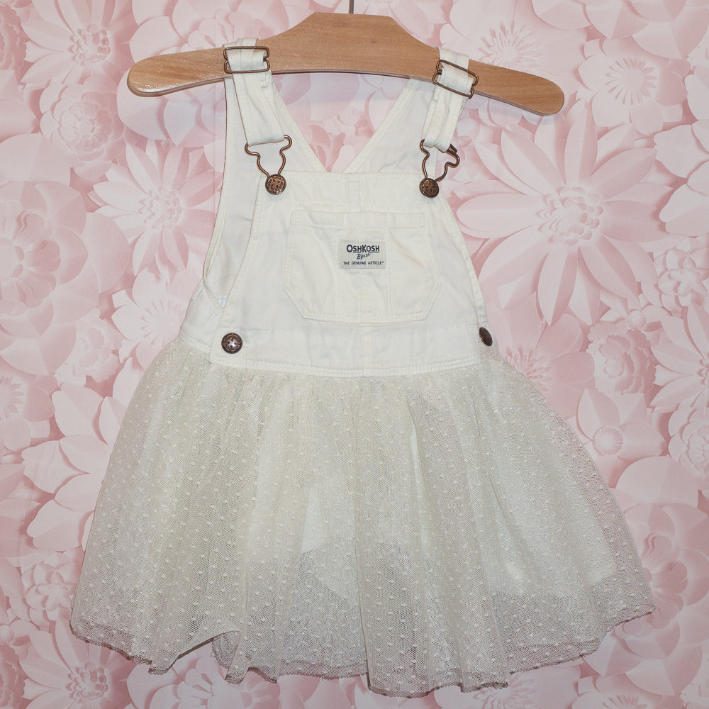 White Tulle Overall Dress Size 2T