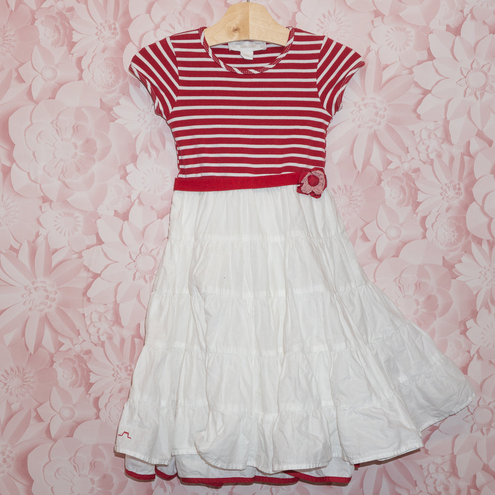 Striped Flouncy Dress Size 4