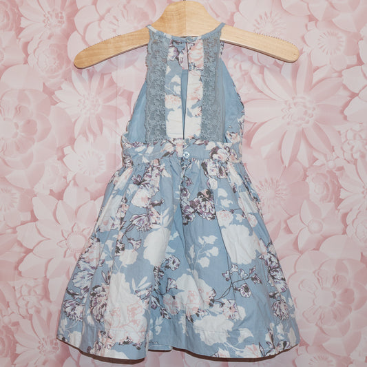 Lace Back Floral Dress Size 2