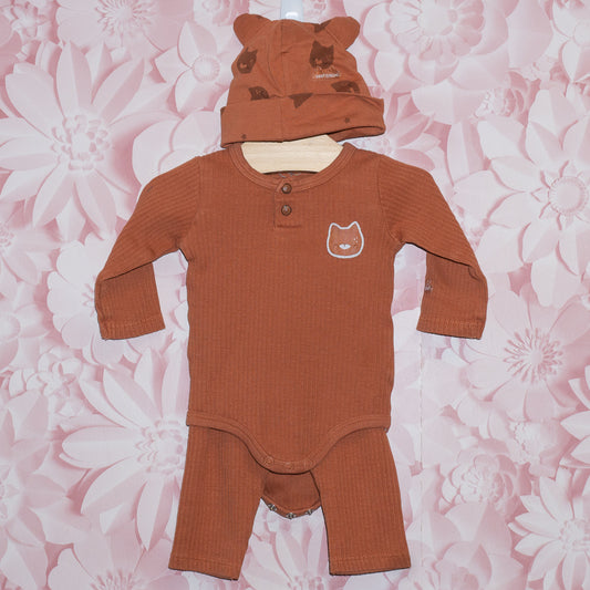 Ribbed Fox Set Size NB/0-3m