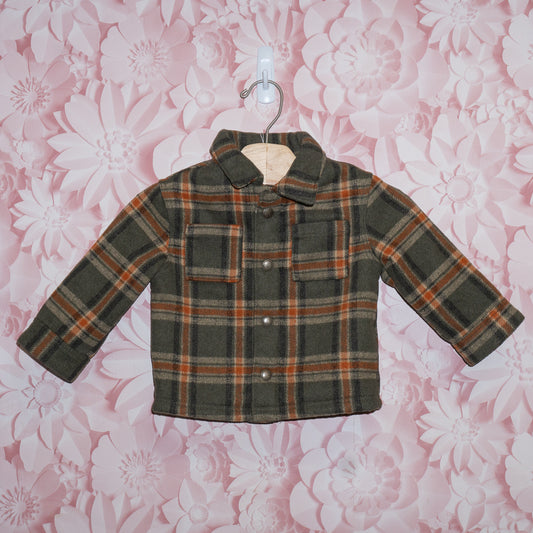 Plaid Shacket Size 12-18m