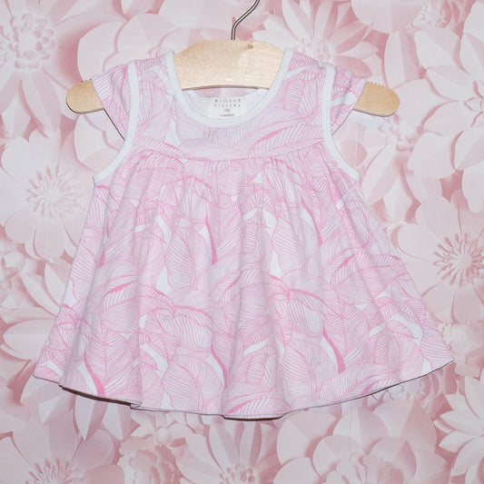 Leaf Print Dress Size 0-3m