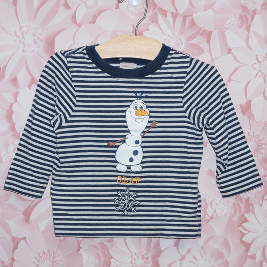 Olaf Striped Long-sleeve Tee Size 2