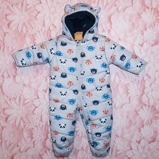 Animal Snowsuit Size 12m