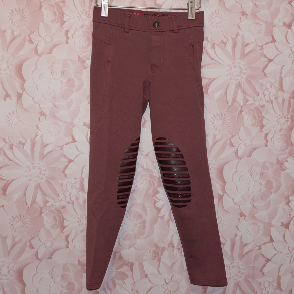 Red Pull-on Riding Breeches Size M (8)
