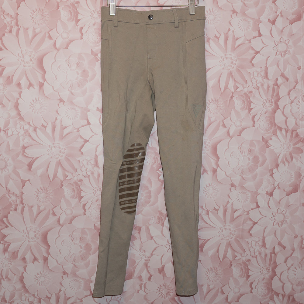 Tan Pull-on Riding Breeches Size L (10-12)