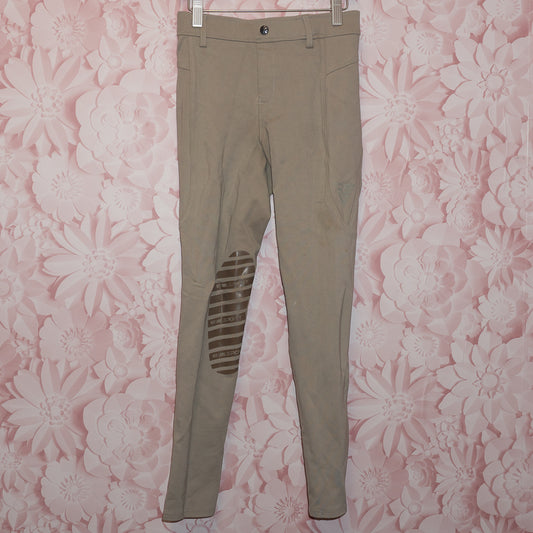 Tan Pull-on Riding Breeches Size L (10-12)
