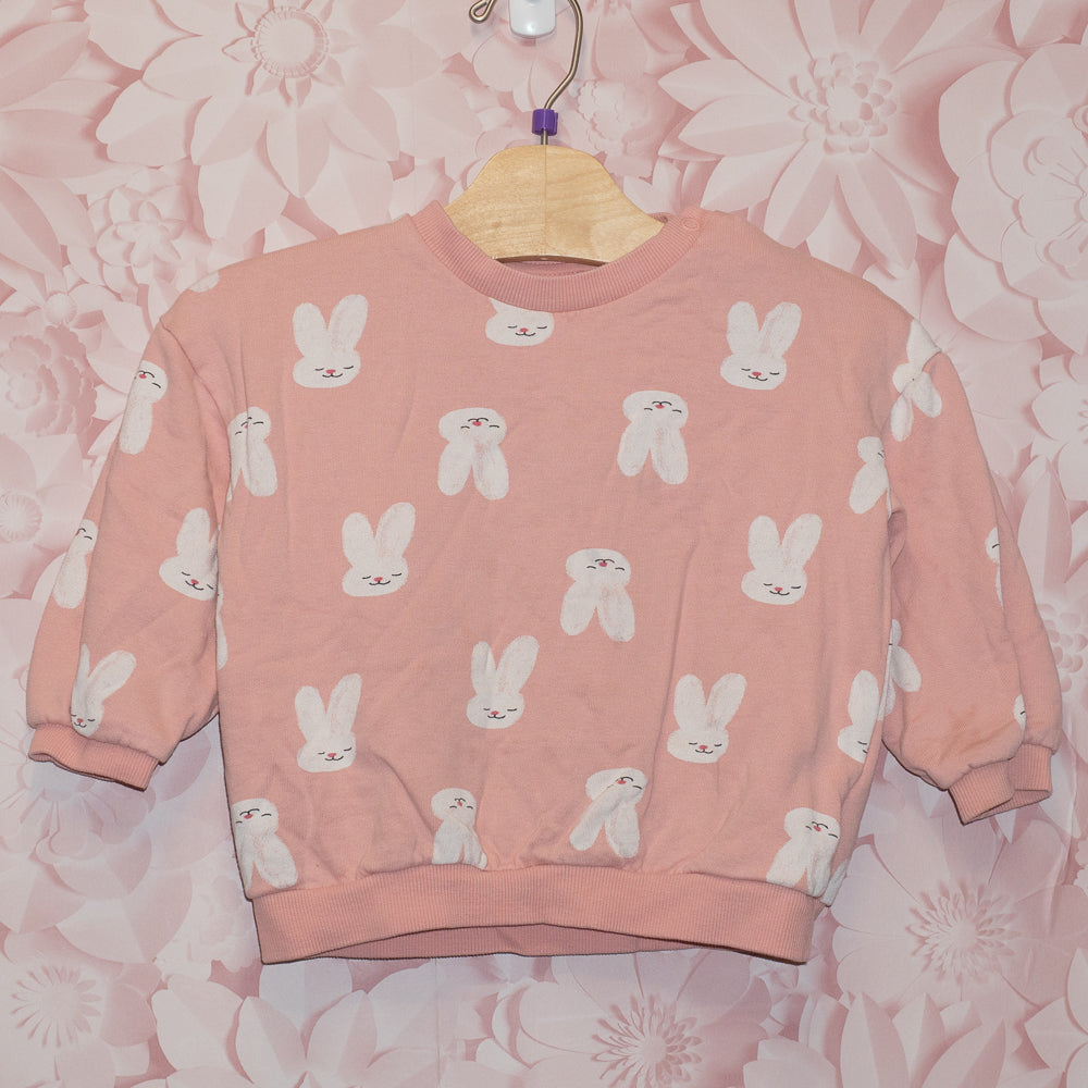 Pink Bunny Crewneck Size 2T