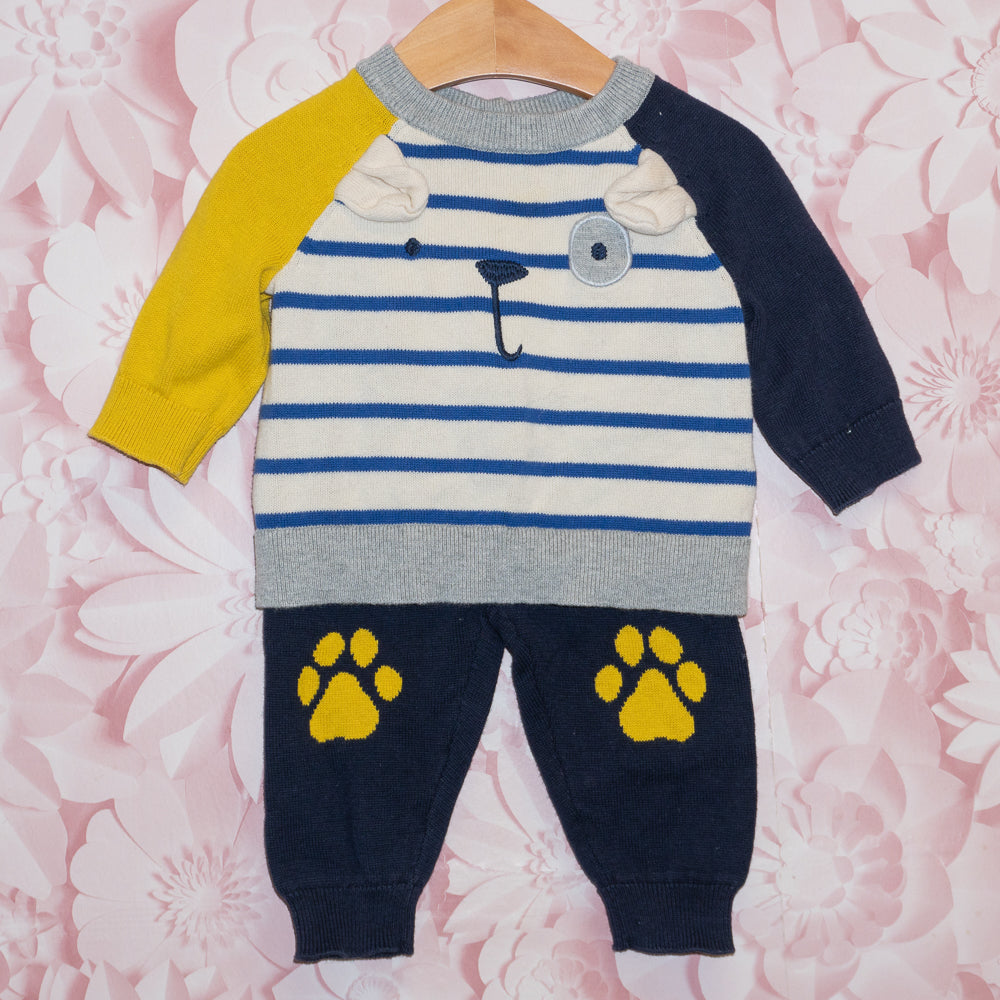 Puppy Knit Set Size 3-6m