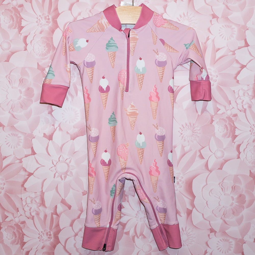 Ice Cream Full-Coverage Swim Suit Size 6-12m