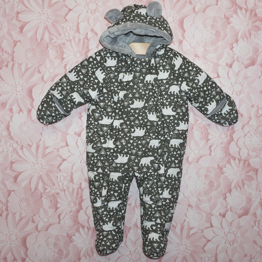 Bear Snowsuit Size 6-12m